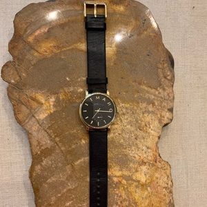 Marc Jacobs Black Leather Watch